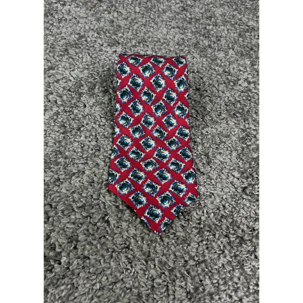 Countess Mara 100% Silk mens necktie geometric Foulard